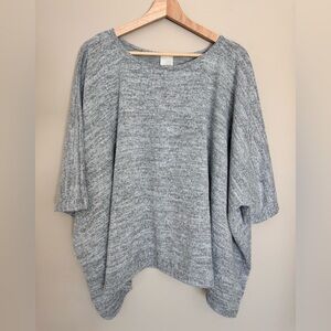 Blair Heather Gray Women's Poncho Sweater